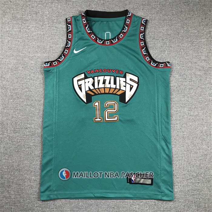 Maillot Enfant Memphis Grizzlies Ja Morant NO 12 Classic Retro Vert